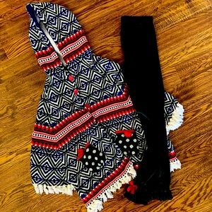 Matilda Jane Holiday Poncho and Velvet Leggings